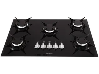 Cooktop 5 Bocas Britânia a Gás GLP Preto - BCT5P