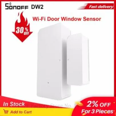 (Primeira Compra) Sonoff D2W Sensor Sem Fio Para Portas e Janelas R$0,06