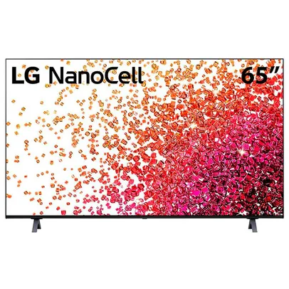 Smart TV 65" LG 4K NanoCell 65NANO75 3x HDMI 2.0, Inteligência Artificial ThinQAI, Smart Magic, Google Alexa - 2021 | R$4.799