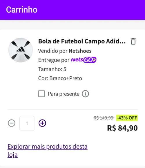 Imagem na descrição da promoção