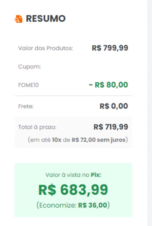 Imagem na descrição da promoção