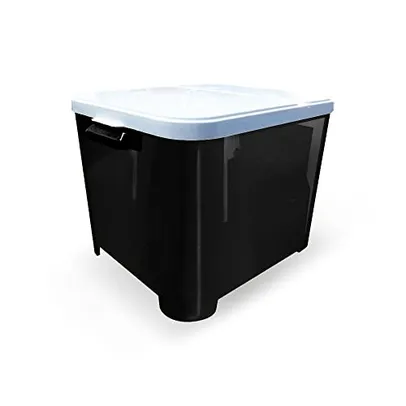 Furacão Pet Porta Ração Preto Para 15 Kgs -