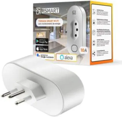 Tomada Inteligente Smart Plug Wi-Fi RSmart 10A | R$89