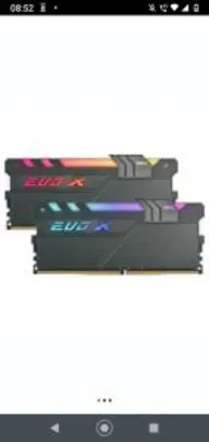 Memória Geil EVO X II, RGB, 16GB (2x8GB), 3200MHz, DDR4, CL16 R$ 620