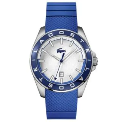 Relógio lacoste maculino borracha azul - 2010905 - R$325