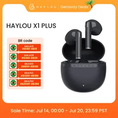 [taxa inclusa] HAYLOU-X1 Fones De Ouvido Sem Fio, TWS Headphones, Bluetooth 5.4