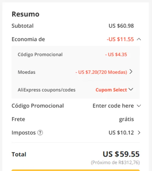 Imagem na descrição da promoção