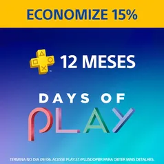 Assinatura do PlayStation Plus por 12 meses com 15% de desconto | R$127