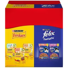 [VIP] 8 Unid - Pack Ração Úmida para Gatos Adultos Purina Felix Fantastic Mix Salmão 