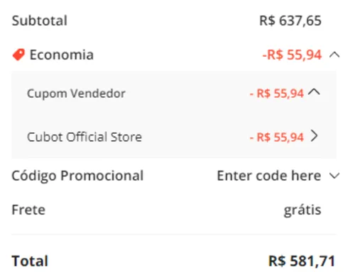 Imagem na descrição da promoção