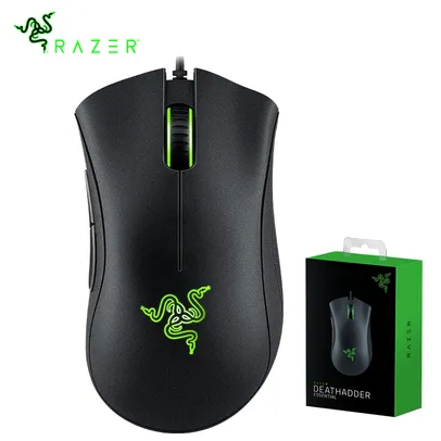 [PRIMEIRA COMPRA] Mouse com fio, Razer Original DeathAdder Essencial com fio Gaming Mouse Mice 6.400 DPI | R$69