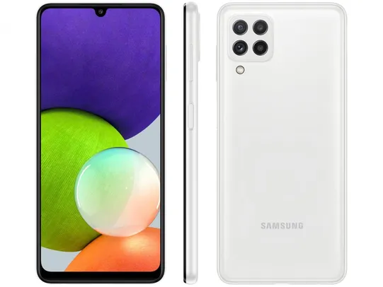 [Cliente OURO] Smartphone Samsung Galaxy A22, 128GB, 4GB RAM, Branco