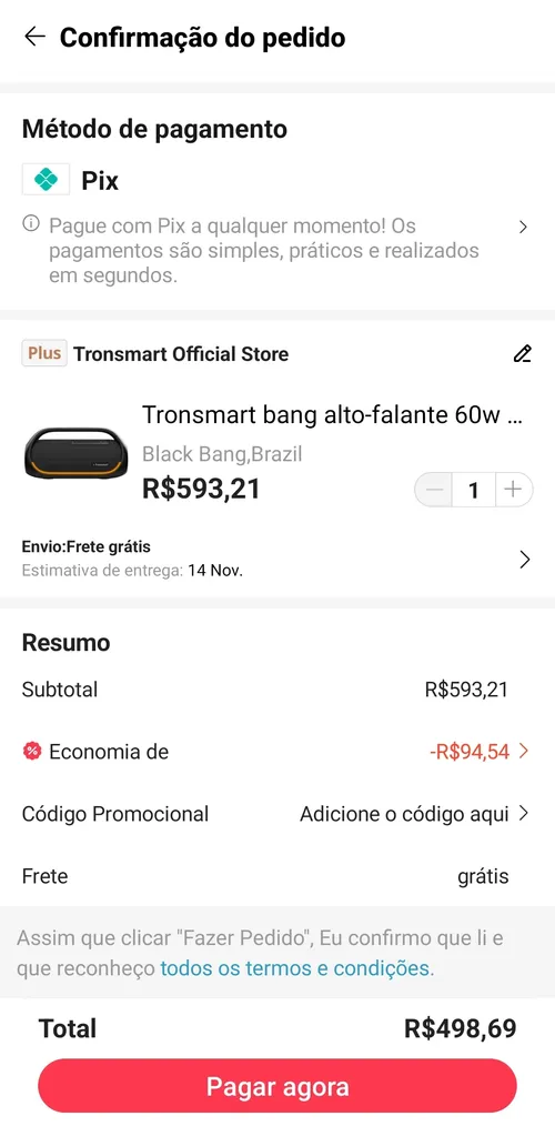 Imagem na descrição da promoção