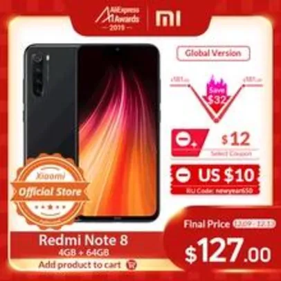 [Loja Oficial] Xiaomi Redmi note 8 pro 6 gb 64 gb - R$821