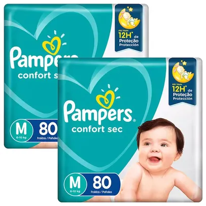 Fralda Pampers Confort Sec Giga M - 160 Unidades