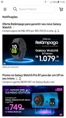 [Leia a descrição] Galaxy Watch 5 44 mm Preto