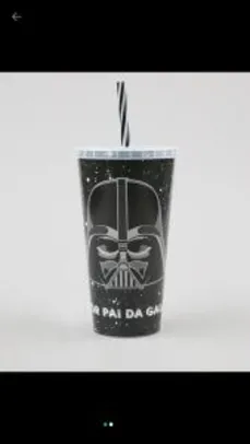 Copo Com Canudo Darth Vader "Melhor Pai Da Galáxia" - R$10