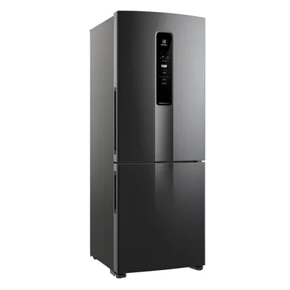 Foto do produto Geladeira Electrolux Frost Free 490L Efficient Com AutoSense Inverse Black Inox Look (IB7B)