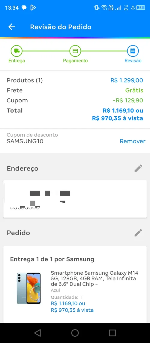 Imagem na descrição da promoção