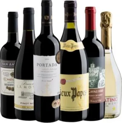 Kit de vinhos Desconto Progressivo da Evino - R$170