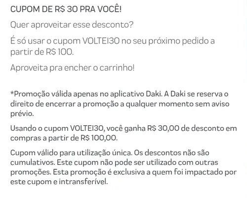 Imagem na descrição da promoção