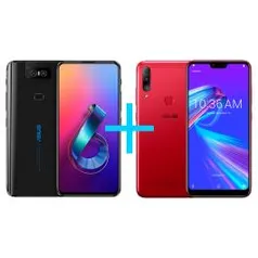 ZenFone 6 8GB/256GB Preto + Zenfone Shot Plus 4GB/128GB (64GB+64GB) | R$3.699