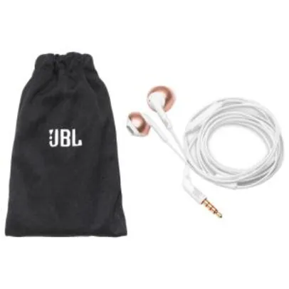 Fone De Ouvido Intra Auricular Com Microfone JBL T205 Rose - R$ 62,10