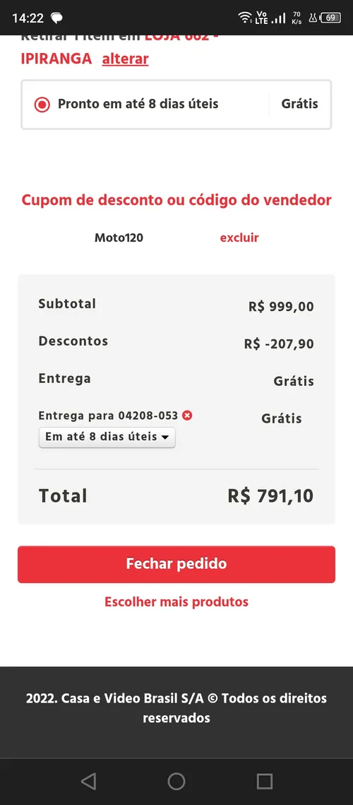 Imagem na descrição da promoção