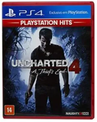 Uncharted 4 (Playstation Hits) Midia Fisica (Amazon) Frete Prime - R$56