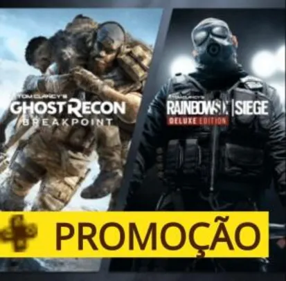 [PS Plus] Bundle Rainbow Six Siege and Ghost Recon Breakpoint | R$ 90