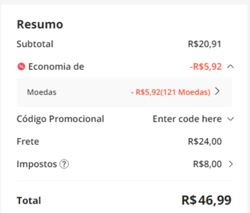 Imagem na descrição da promoção