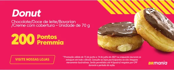 DONUT POR 200 PONTOS PREMIA