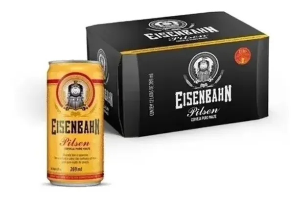 Pack De Cerveja Pilsen Puro Malte Eisenbahn Lata 269ml 12 Un