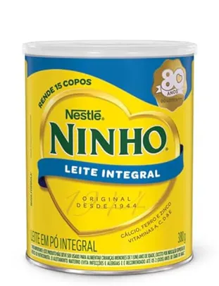 (10+, Rec + Cupom) Ninho - Leite em Pó, Integral, 380g