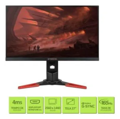 Monitor Gamer Acer Xb271hu Wqhd 2560x1440 165hz - R$2499