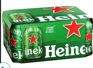 Cerveja Heineken Premium Puro Malte Pilsen Lager - 12 Unidades Lata 350ml 