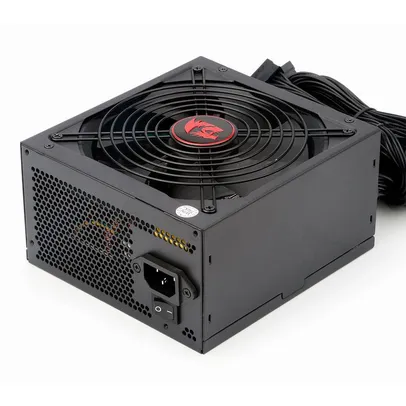 Fonte Redragon RGPS-600W, 600W, PFC Ativo, Bivolt, Cabos Fixos, Sem Cabo de Força, FAN 14cm - GC-PS002-1