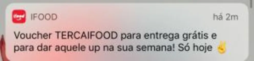 Entrega grátis no Ifood