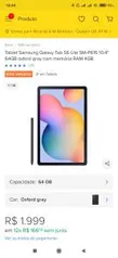 Samsung Galaxy Tab S6 LITE 64GB (em até 12x) | R$1999