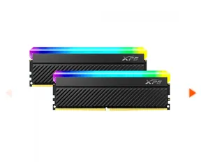 Memória DDR4 XPG Spectrix D45, RGB, 16GB (2X8GB), 3600MHz, Black, AX4U36008G18I-DCBKD45G