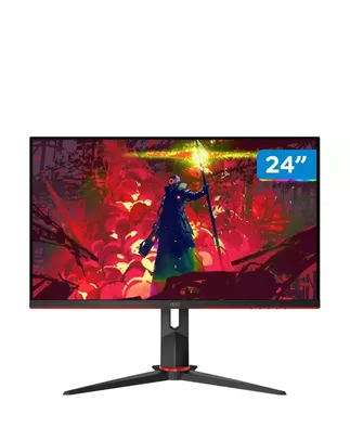 Monitor Gamer AOC G2 Hero 24” LED Widescreen - Full HD HDMI VGA IPS 144Hz 1ms - Monitor Gamer 