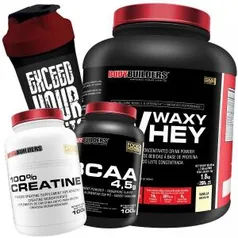 Kit Waxy Whey *2 KG* Baunilha + BCAA + Creatina + Coqueteleira