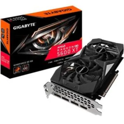 Placa de Vídeo Gigabyte AMD Radeon RX 5600 XT Windforce OC 6G, 6GB, DDR6, Rev 2.0 -| R$ 1796