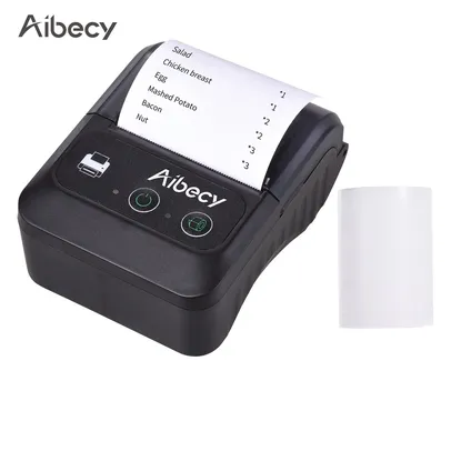 [Internacional| AME R$95] Impressora térmica de recibos Aibecy portátil sem fio bt 58mm 2 mini USB 