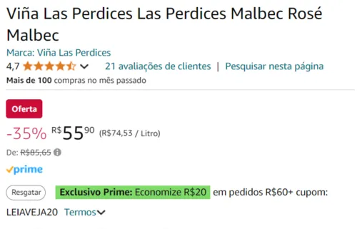 Imagem na descrição da promoção