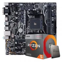 Kit Upgrade Placa Mãe Asus Prime A320M-K, AMD AM4 + Processador AMD Ryzen 5 3400G 3.7GHz | R$ 1370