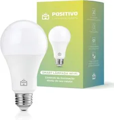 [Prime] Smart Lâmpada Wi-Fi, Positivo Casa Inteligente, LED 9W, R$ 71