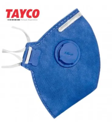 KIT 10 MÁSCARAS TAYCO PFF3 N99 T-851 AZUL COM VÁLVULA CA 29874