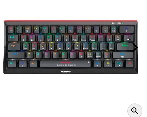 Teclado Mecanico Marvo KG962G, RGB, Switch Azul, USB, Preto, KG962G