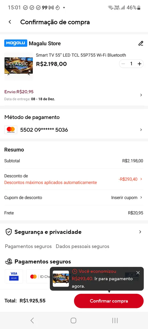 Imagem na descrição da promoção